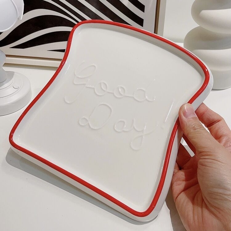 Porcelánová tácka na chlieb, severský štýl, jednoduchý dizajn