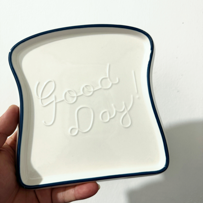 Porcelánová tácka na chlieb, severský štýl, jednoduchý dizajn