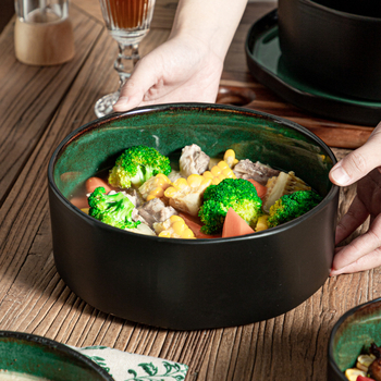 Keramická misa, kruhový tvar, glazúra kiln-change, vhodná do mikrovlnky