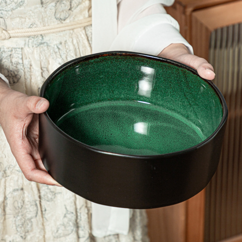 Keramická misa, kruhový tvar, glazúra kiln-change, vhodná do mikrovlnky