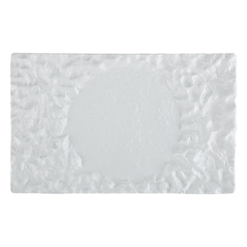 Keramický obdĺžnikový plochý tanier, povrch postriekaný farbou zo spreja, moderný minimalistický štýl, nie je vhodný do mikrovlnky