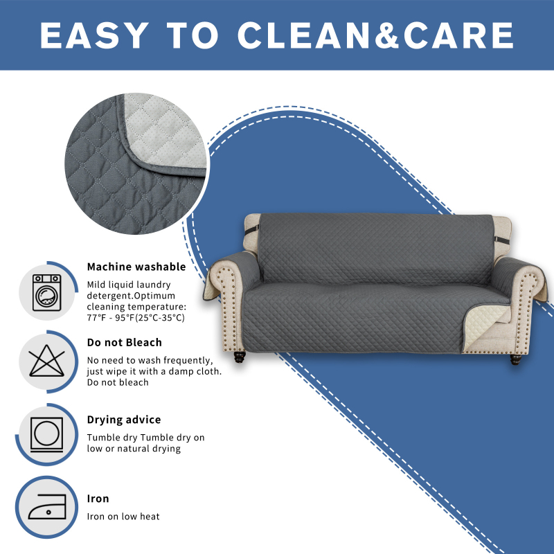 Polyesterová pokrývka na trojmiestnu pohovku, ochrana proti prachu/poťah na pohovku/klíma, spracovanie na mieru