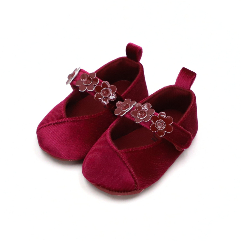 Princezná detská obuv pre dievčatá, prvé kroky, PU horný diel, EVA vložka, látková podrážka, zapínanie na suchý zips, 6–12 mesiacov