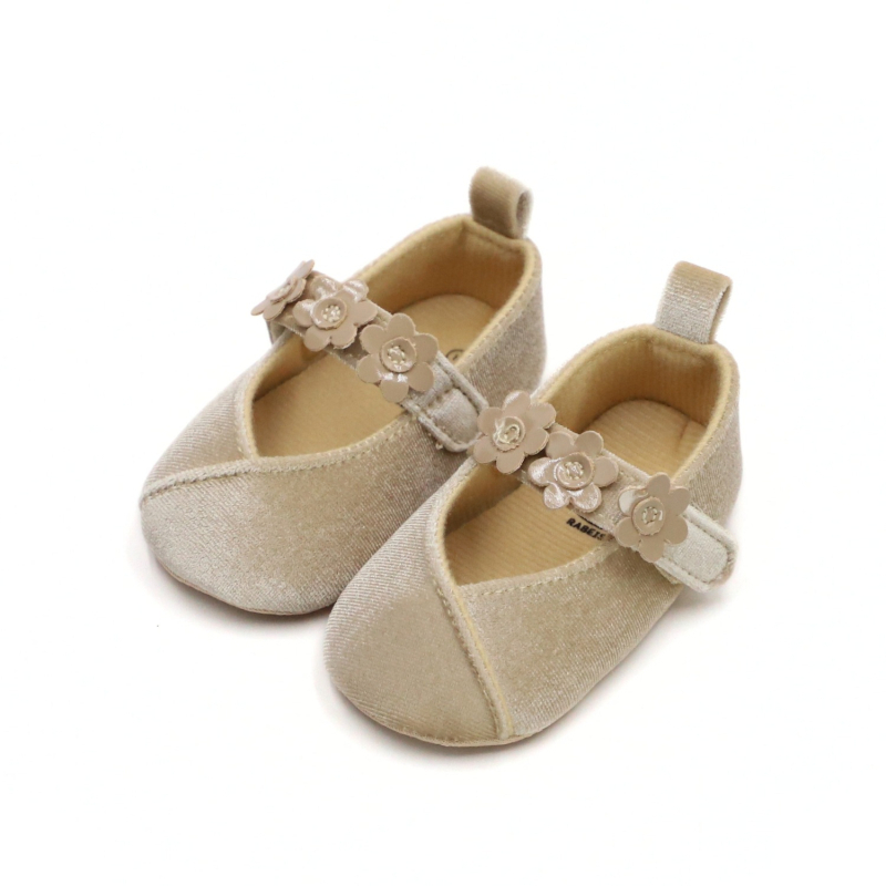 Princezná detská obuv pre dievčatá, prvé kroky, PU horný diel, EVA vložka, látková podrážka, zapínanie na suchý zips, 6–12 mesiacov