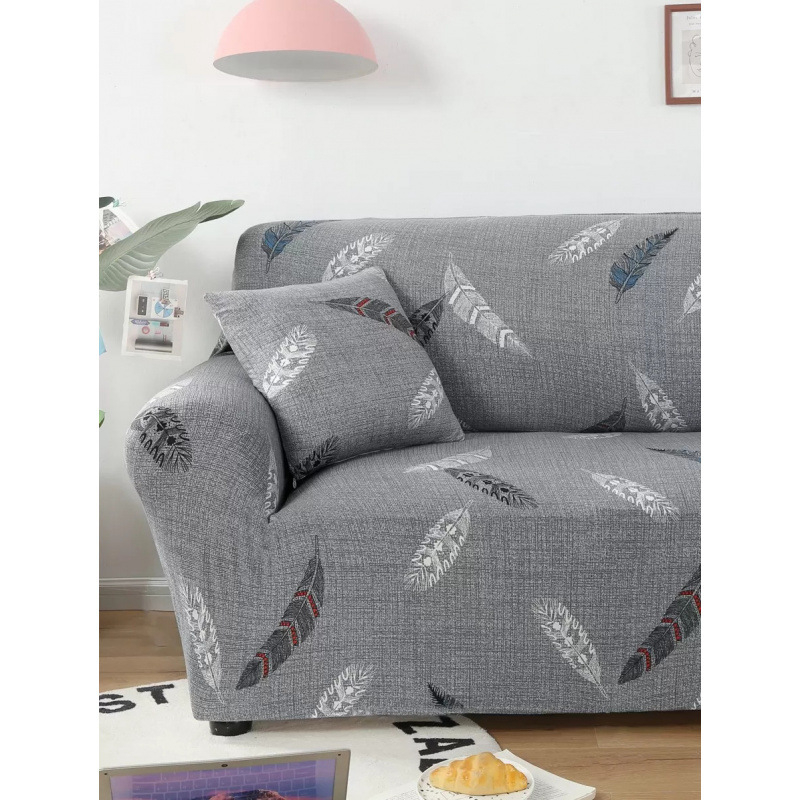 Еластичен комплект покривка за диван и възглавници, модерен стил • египетски дълговлакнест памук • 4-предметен комплект • тегло над 5 кг • тай-дай боядисване