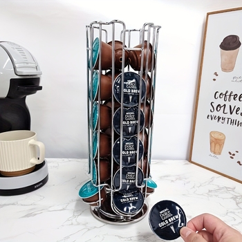 Regál na kapsule kávy Dolce Gusto, železný, ručne vyrobený, moderný štýl