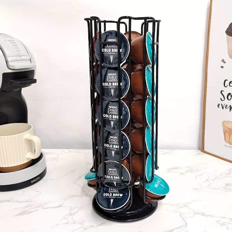 Regál na kapsule kávy Dolce Gusto, železný, ručne vyrobený, moderný štýl