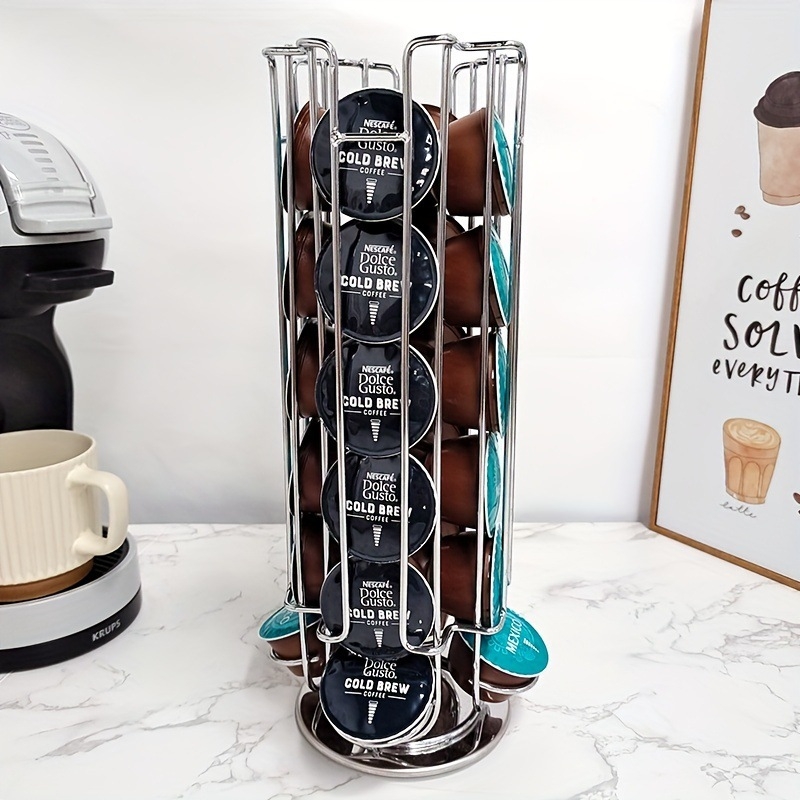 Regál na kapsule kávy Dolce Gusto, železný, ručne vyrobený, moderný štýl