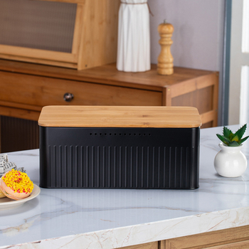 LEYOU štvorcová krabica na chlieb z uhlíkovej ocele, objem 3,1–4 L, moderný minimalistický štýl