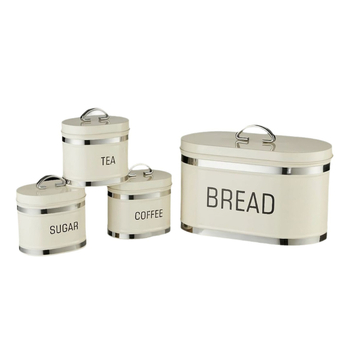 4-dielny set galvanizovaných železných skladovacích boxov - štvorcový tvar, objem 4.1-5 L, 5 vrstiev pre uchovanie čerstvosti