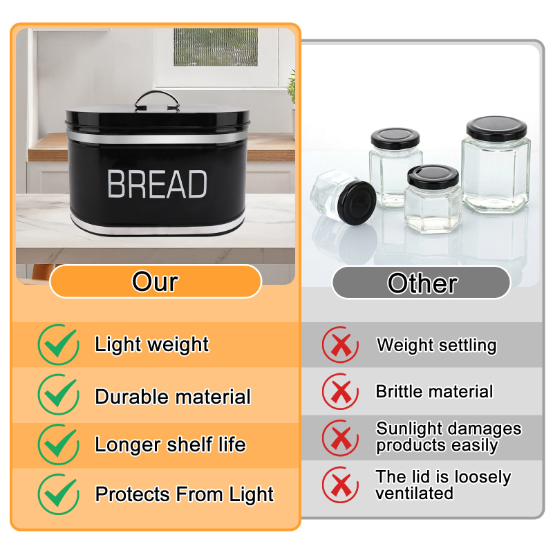 4-dielny set galvanizovaných železných skladovacích boxov - štvorcový tvar, objem 4.1-5 L, 5 vrstiev pre uchovanie čerstvosti