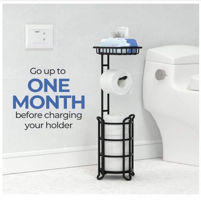 True Giant kovový stojan na toaletný papier, kruhového tvaru, s povrchovou úpravou pri vysokej teplote