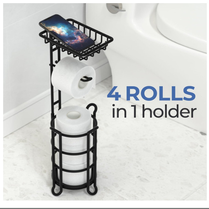 True Giant kovový stojan na toaletný papier, kruhového tvaru, s povrchovou úpravou pri vysokej teplote