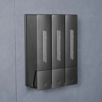 Стенно монтиран дозатор за сапун с ръчно натискане, ABS, CE сертифициран, инжекционно формован, тегло 300 г