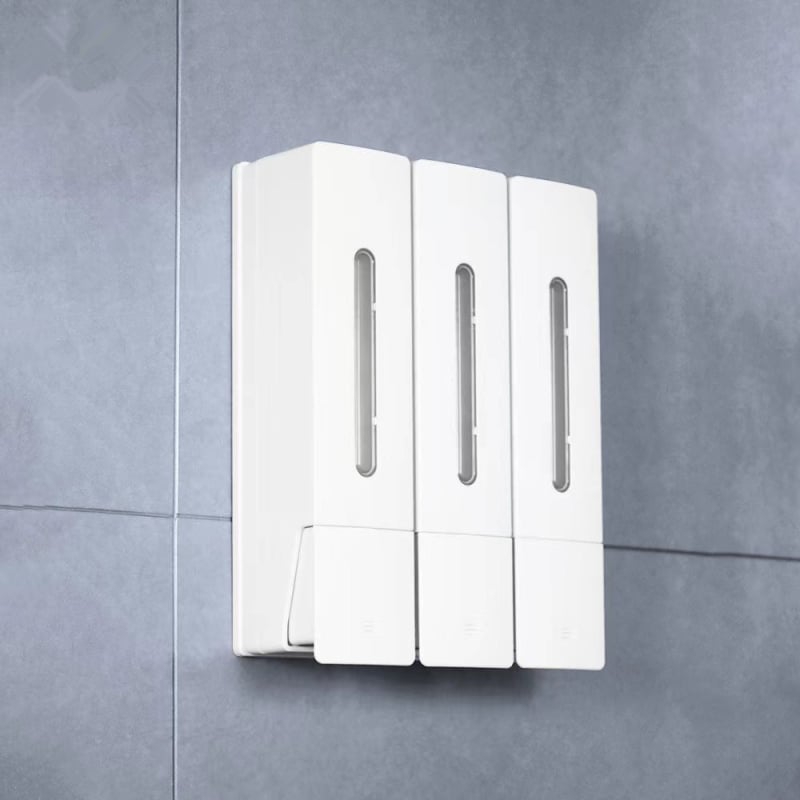 Стенно монтиран дозатор за сапун с ръчно натискане, ABS, CE сертифициран, инжекционно формован, тегло 300 г