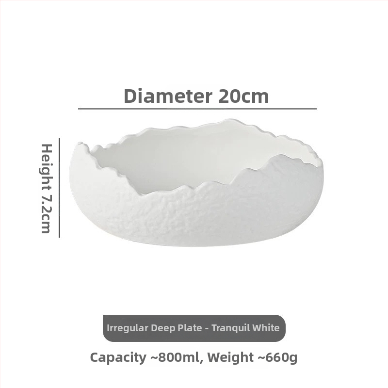 Porcelánová misa v západnom štýle, nepravidelný tvar, moderný minimalistický štýl, vhodná do mikrovlnky, podglazúrny povrch, možnosť potlače loga