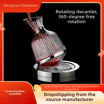Gyro otáčajúci dekantér – sklo, kapacita nad 1000 ml, ľahký luxusný retro štýl