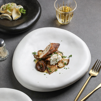 Misa na sashimi — Keramické, japonský štýl, nepravidelný tvar, povrch pod glazúrou, prispôsobiteľné