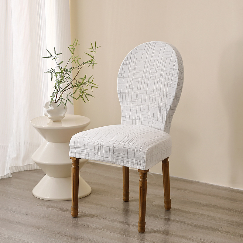 Hustá jacquardová poťah na stoličku, francúzske vidiecke štýl, nepravidelný tvar, polyester + spandex, priedušná, odolná voči prachu, ľahká na čistenie