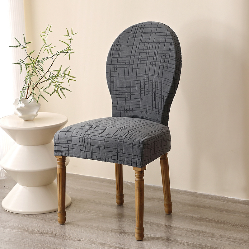 Hustá jacquardová poťah na stoličku, francúzske vidiecke štýl, nepravidelný tvar, polyester + spandex, priedušná, odolná voči prachu, ľahká na čistenie