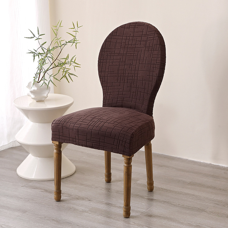 Hustá jacquardová poťah na stoličku, francúzske vidiecke štýl, nepravidelný tvar, polyester + spandex, priedušná, odolná voči prachu, ľahká na čistenie