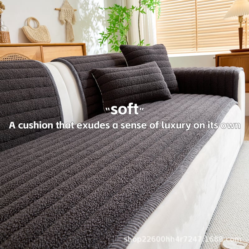 Povlak na vankúš na sedačku – fleece, jednofarebný vzor, minimalistický štýl, univerzálna kompatibilita, dizajn: látka na vankúš