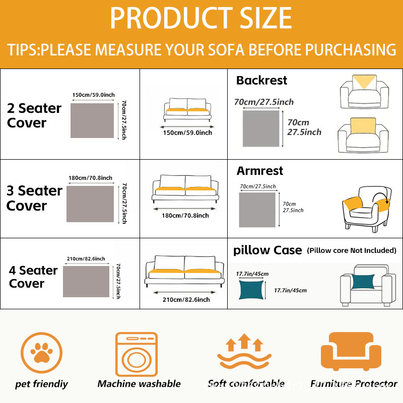 Povlak na vankúš na sedačku – fleece, jednofarebný vzor, minimalistický štýl, univerzálna kompatibilita, dizajn: látka na vankúš