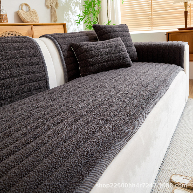 Povlak na vankúš na sedačku – fleece, jednofarebný vzor, minimalistický štýl, univerzálna kompatibilita, dizajn: látka na vankúš