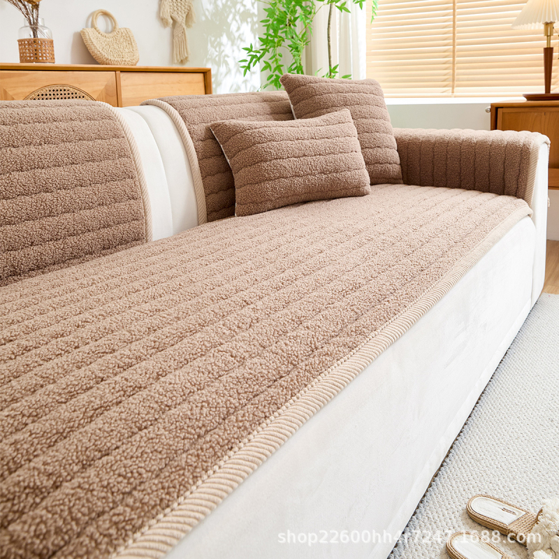 Povlak na vankúš na sedačku – fleece, jednofarebný vzor, minimalistický štýl, univerzálna kompatibilita, dizajn: látka na vankúš