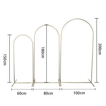 Svadobný oblúk z železa, troj dielny set na pozadie scény, prispôsobená úprava, kartónové balenie