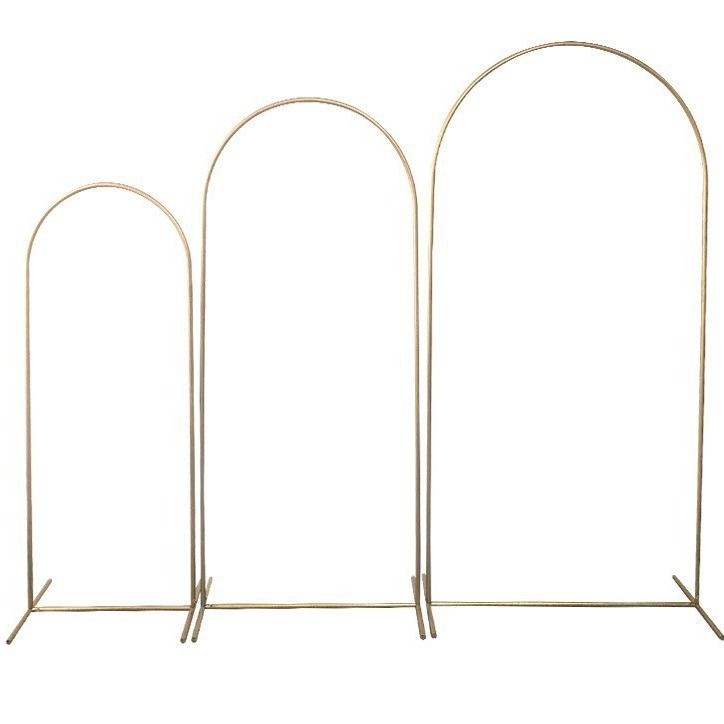 Svadobný oblúk z železa, troj dielny set na pozadie scény, prispôsobená úprava, kartónové balenie