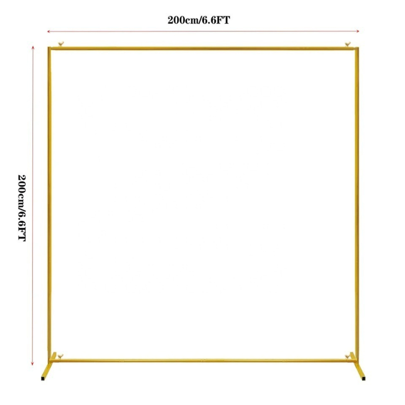 Kovová svadobná obluka na balóny – štvorcová obluka na pozadie, moderný štýl (Materiál: kov; Štýl: moderný; Kategória: visace ozdoby; Kategória produktu: rekvizity na usporiadanie miesta)