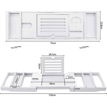 Bambusový regál do kúpeľne, nastaviteľný a teleskopický, inštalácia na stolovej doske, jednoúrovňový