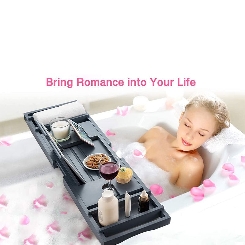 Bambusový regál do kúpeľne, nastaviteľný a teleskopický, inštalácia na stolovej doske, jednoúrovňový