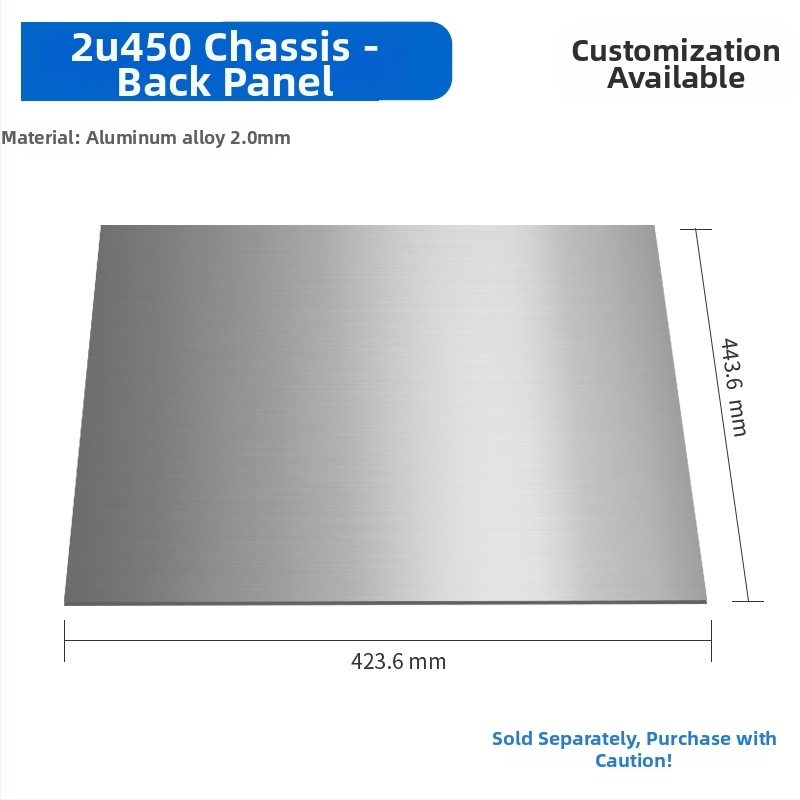 Serverový panel skrine – hliníková zliatina, MicroATX kompatibilný, USB 2.0 predné rozhranie, hmotnosť 1 kg, veľkosť 430 mm