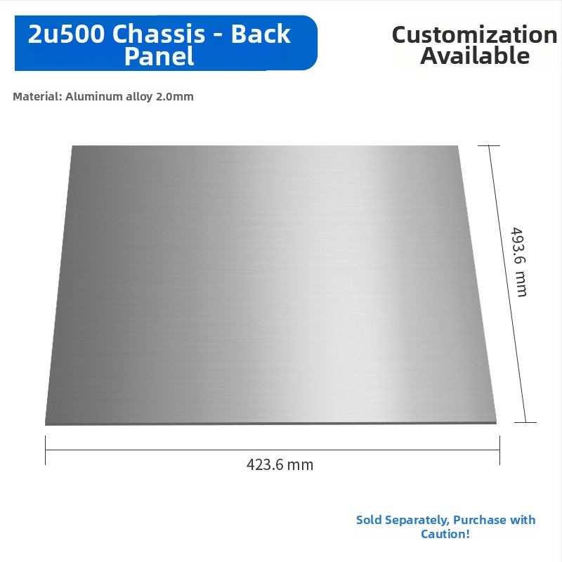 Serverový panel skrine – hliníková zliatina, MicroATX kompatibilný, USB 2.0 predné rozhranie, hmotnosť 1 kg, veľkosť 430 mm