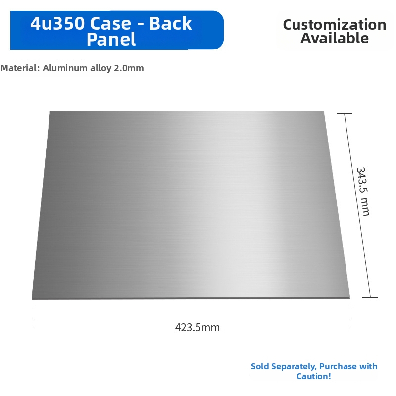 Serverový panel skrine – hliníková zliatina, MicroATX kompatibilný, USB 2.0 predné rozhranie, hmotnosť 1 kg, veľkosť 430 mm