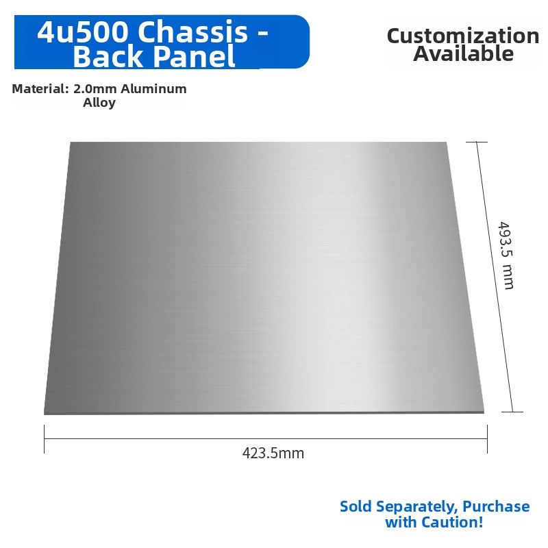 Serverový panel skrine – hliníková zliatina, MicroATX kompatibilný, USB 2.0 predné rozhranie, hmotnosť 1 kg, veľkosť 430 mm