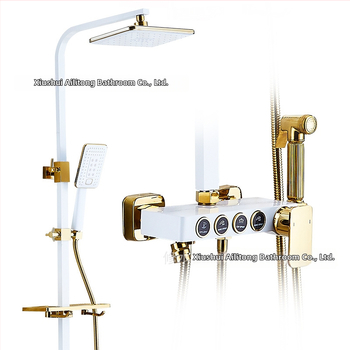 Yaopeng meďová sprchová súprava – skrytá stena, nominálny tlak 4 kgf, 100°C prevádzková teplota, povrch lakovaný vypaľovanou farbou, režimy: postrek, masáž, bubliny, dážď, model YP-O3687