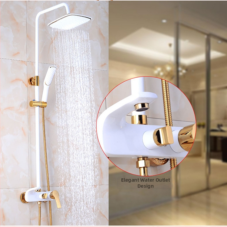 Yaopeng meďová sprchová súprava – skrytá stena, nominálny tlak 4 kgf, 100°C prevádzková teplota, povrch lakovaný vypaľovanou farbou, režimy: postrek, masáž, bubliny, dážď, model YP-O3687