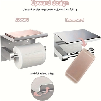 Držiak na papierové utierky z nerezovej ocele, štvorcový tvar, brúsený povrch, značka Ranmoyan, americký štýl