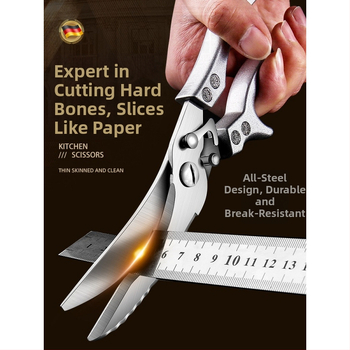 Kuchynské nožnice z titanovej ocele, viacúčelové, na kosti hydiny, potravinárska kvalita