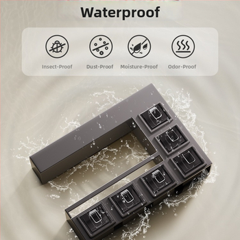 Nástenný stojan na korenie so zatvoreným, vlhkosť odolným dizajnom