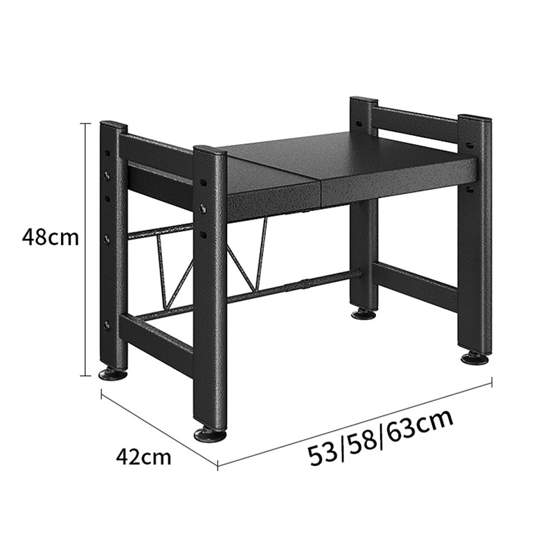 Telescopický kuchynský regál na uskladnenie, vhodný pre mikrovlnnú rúru a stolnú rúru, kovový, jednoposchodový alebo dvojposchodový, nordického štýlu