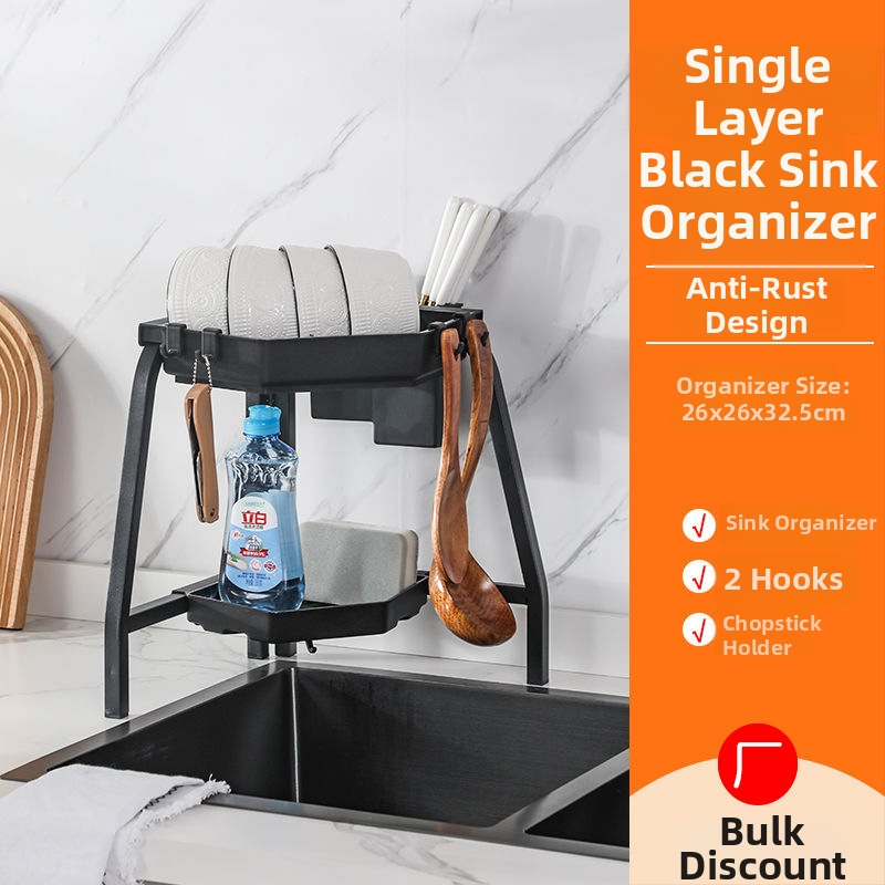 Rohový sklopný trojuholníkový stojan na drez na riady – multifunkčný, z karbónovej ocele