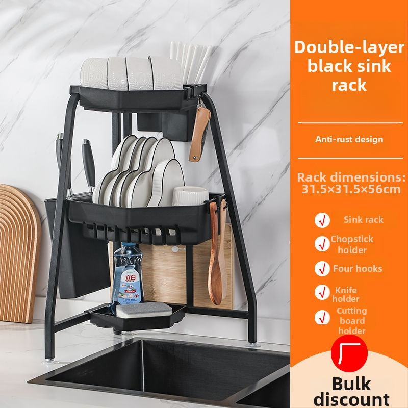 Rohový sklopný trojuholníkový stojan na drez na riady – multifunkčný, z karbónovej ocele