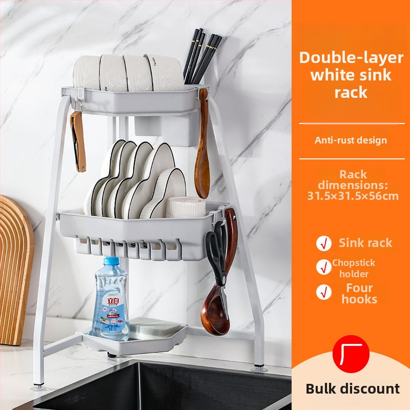 Rohový sklopný trojuholníkový stojan na drez na riady – multifunkčný, z karbónovej ocele