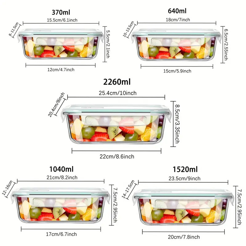 Stačiakampė stiklinė pietų dėžutė su ventiliacijos anga ir sandariu dangčiu, tinkama mikrobangų krosnyje