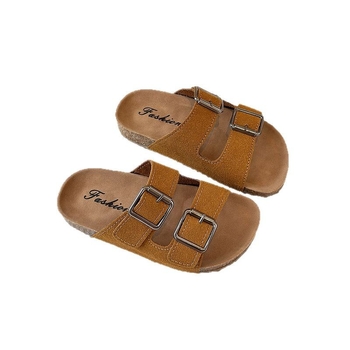Sandale pentru copii anti-alunecare, partea superioară din piele artificială, finisaj suede, pentru vârsta 4–6 ani, vară, stil de relaxare