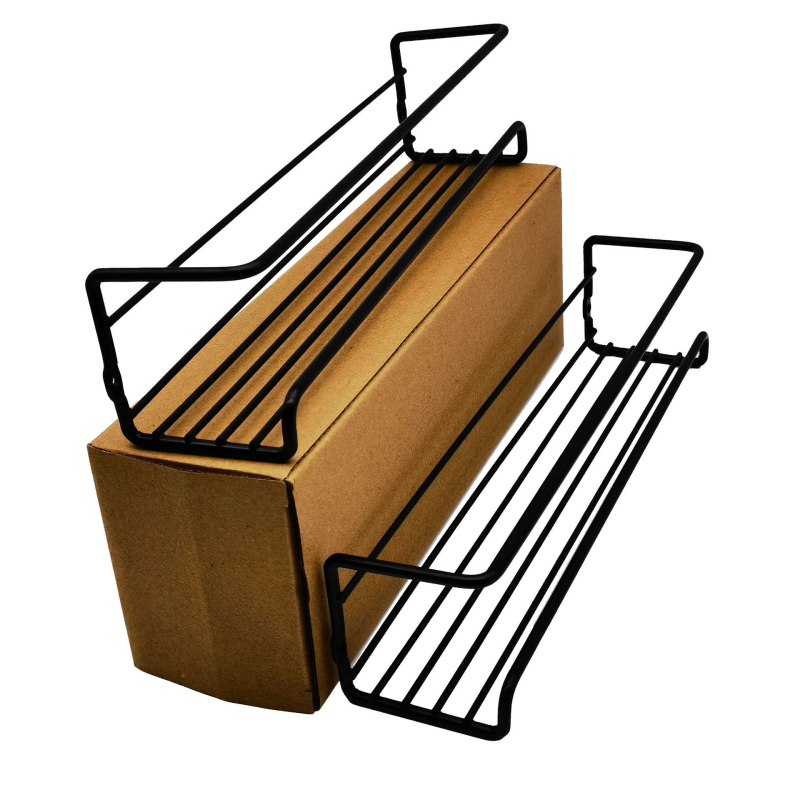 Stenný stojan na koreniny pre kuchynskú skriňu - pohyblivý, bez montáže, z uhlíkovej ocele